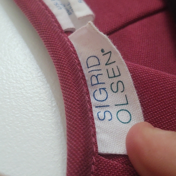 L red textured Sigrid Olsen dress - Picture 2 of 3